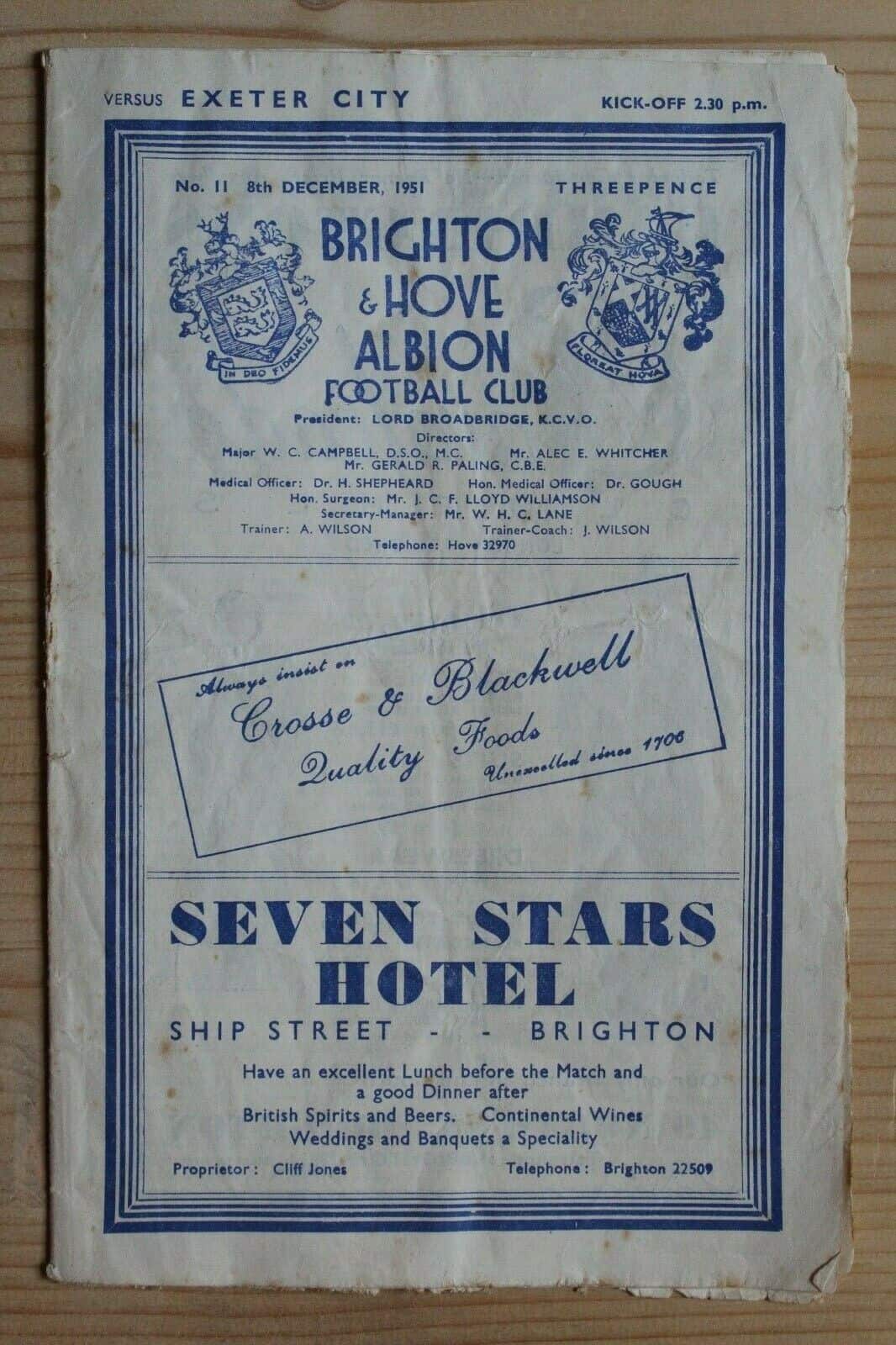 Brighton & Hove Albion FC v Exeter City FC